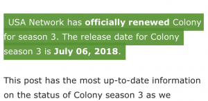 Colony S3 misinformation
