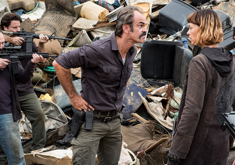 Simon (Steven Ogg) and Jadis (Pollyanna McIntosh) in Episode 10 of The Walking Dead season 8 Photo by Gene Page/AMC