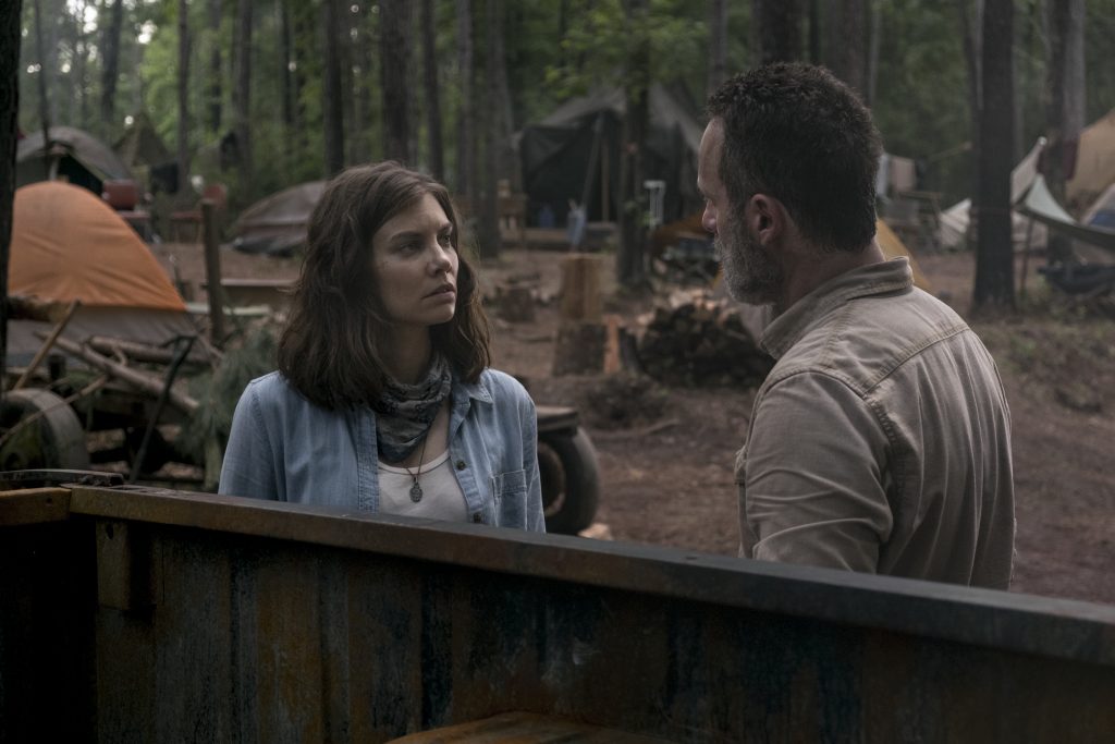 Andrew Lincoln as Rick Grimes, Lauren Cohan as Maggie Rhee - The Walking Dead _ Season 9, Episode 3 - Photo Credit: Gene Page/AMC