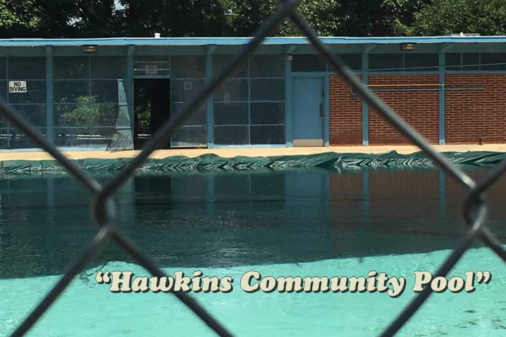 location used for the Hawkins Community Pool, visited on Atlanta Upside Down Tour with Atlanta Movie Tours Photo credit: Tracey Phillipps