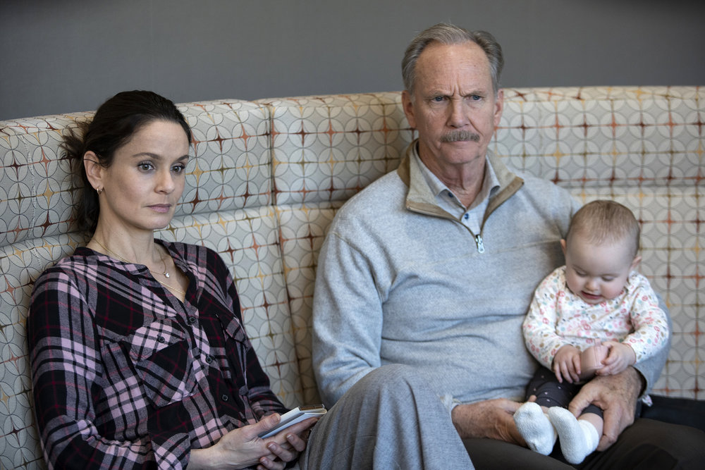 COUNCIL OF DADS -- "Heart Medicine" Episode 106 -- Pictured: (l-r) Sarah Wayne Callies as Robin Perry, Michael O'Neill as Larry Mills, Baby Hope -- (Photo by: Nathan Bolster/NBC)