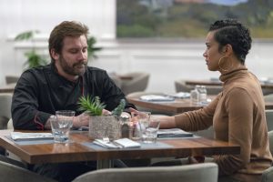 COUNCIL OF DADS -- "Dear Dad" Episode 108 -- Pictured: (l-r) Clive Standen as Anthony Lavelle, Michele Weaver as Luly Perry -- (Photo by: Seth F. Johnson/NBC)