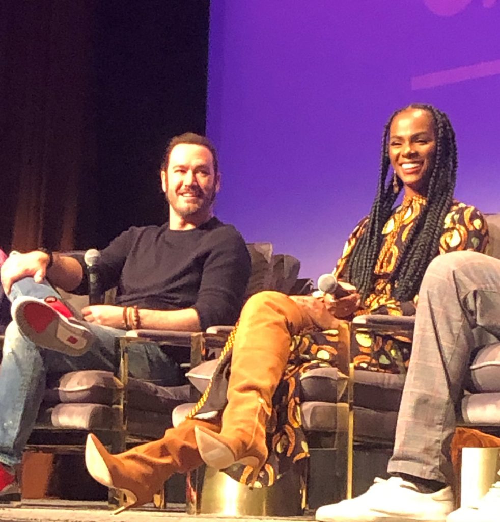 Actors Mark Paul Gosselaar and Tika Sumpter of Mixed-ish on ABC at SCAD aTVfest 2020 photo credit: Tracey Phillipps, So Many Shows