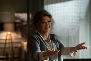 The Lincoln Lawyer character Mama Elena with arms outstretched
